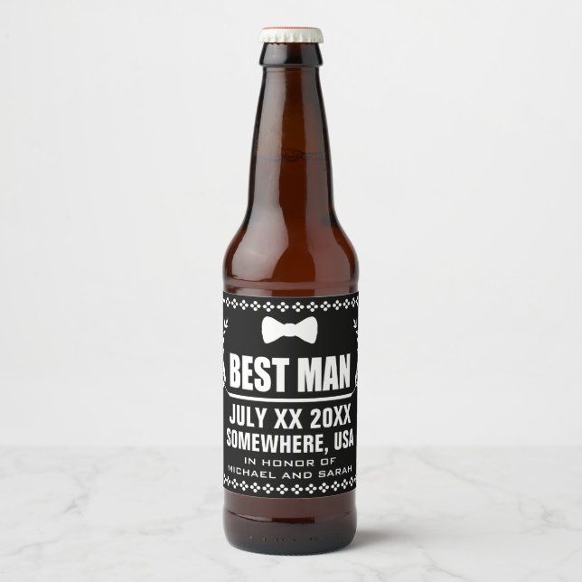 Etiqueta Para Botella De Cerveza Personalizado Mejor Hombre (Anverso)