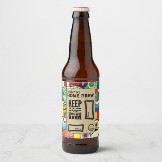 Etiqueta Para Botella De Cerveza Personalizado Resumen de arte Hogar Brew Beer Bott