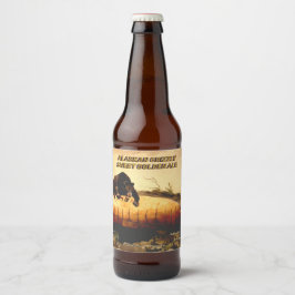 Etiqueta Para Botella De Cerveza Personalizar Alaskan Grizzly Golden Ale Detallado