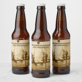 Etiqueta Para Botella De Cerveza Personalizar Bola de Dolor de Cabeza de Trabajador