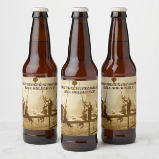 Etiqueta Para Botella De Cerveza Personalizar Bola de Dolor de Cabeza de Trabajador