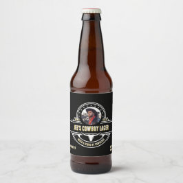 Etiqueta Para Botella De Cerveza Personalizar Cowboy Ale Lager