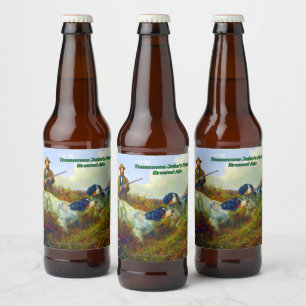 Etiqueta Para Botella De Cerveza Personalizar perros vintage cazador flushing uroga