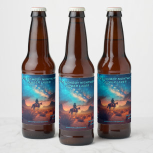 Etiqueta Para Botella De Cerveza Personalizar Reloj del vaquero del desierto detall