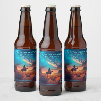 Etiqueta Para Botella De Cerveza Personalizar Reloj del vaquero del desierto detall