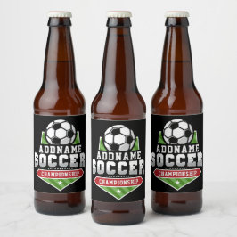 Etiqueta Para Botella De Cerveza Personalizar Soccer ADD TEXTO Varisity Team Player