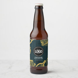 Etiqueta Para Botella De Cerveza Personalizar tema de cervecería verde oscuro para
