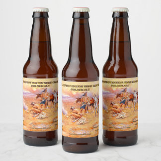 Etiqueta Para Botella De Cerveza Personalizar vintage Blackfeet tribu nativa elabor