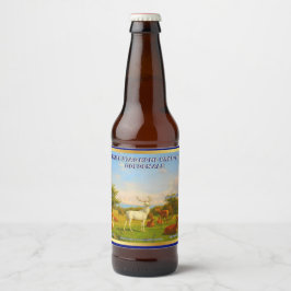 Etiqueta Para Botella De Cerveza Personalizar White Stag Hogar Artesanado Golden Al