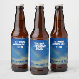 Etiqueta Para Botella De Cerveza Picinato veraniego colorido de la Reunión Familiar