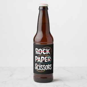 Etiqueta Para Botella De Cerveza Piedra Papel Tijera Lesbiana Divertida Orgullo Gay