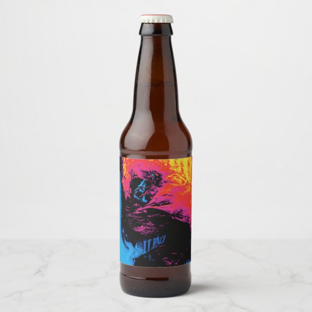 Etiqueta Para Botella De Cerveza pimienta y plástico silenciados (Anverso)