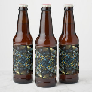 Etiqueta Para Botella De Cerveza PinWheeler Abstract Art