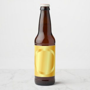 Etiqueta Para Botella De Cerveza Plantilla en blanco con aspecto dorado glamuroso e