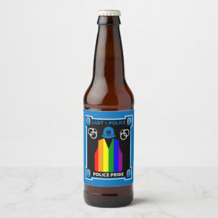 Etiqueta Para Botella De Cerveza Policía del Orgullo Gay LGBT+
