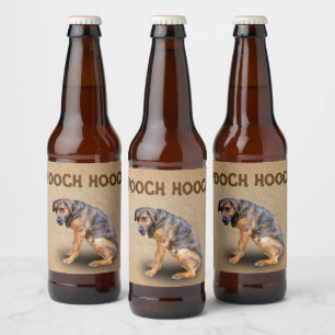ETIQUETA PARA BOTELLA DE CERVEZA POOCH HOOCH