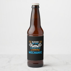 Etiqueta Para Botella De Cerveza Por Dios por Mecánico