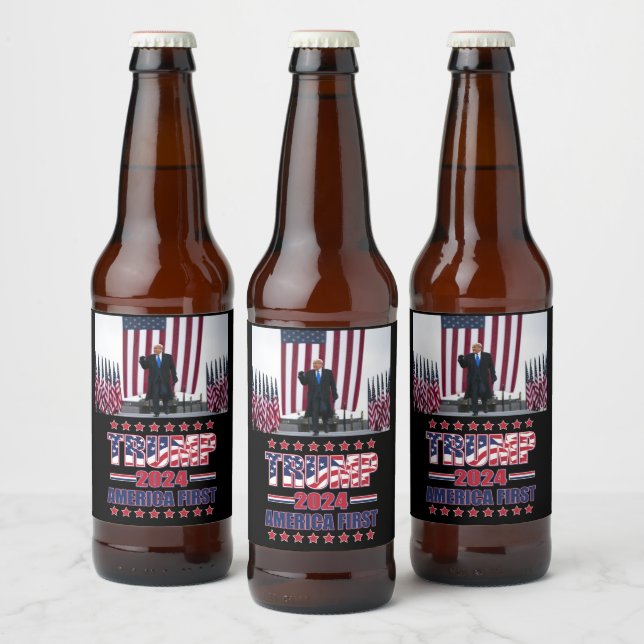 Etiqueta Para Botella De Cerveza Primero Trump (Botellas)