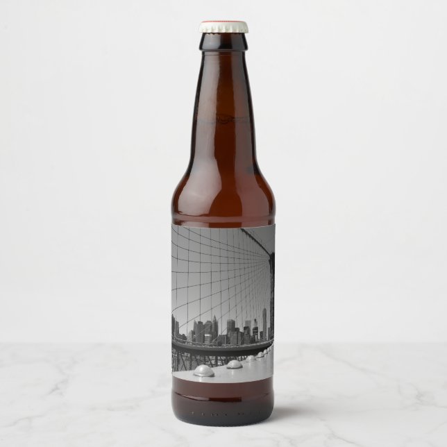 Etiqueta Para Botella De Cerveza Puente de Brooklyn (Anverso)