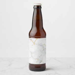 Etiqueta Para Botella De Cerveza Purpurina de textura de piedra de pastel de mármol