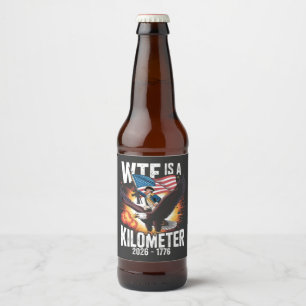 Etiqueta Para Botella De Cerveza ¿Qué Diablos Es Un Kilómetro Divertido 250 Anivers