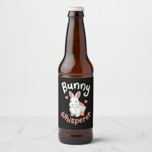 Etiqueta Para Botella De Cerveza Rabbit Bunny Whisperer