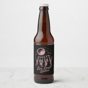 Etiqueta Para Botella De Cerveza Raccoon Lesbiana Raccoon Lloré en vivo Orgullo LGB