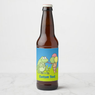 Etiqueta Para Botella De Cerveza Rana con icecream