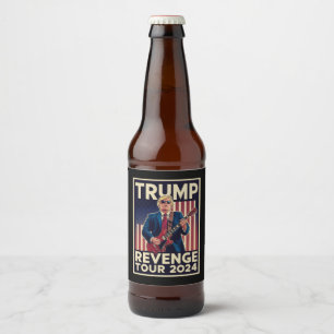 Etiqueta Para Botella De Cerveza Recorrido por la venganza Trump 2024 en las elecci