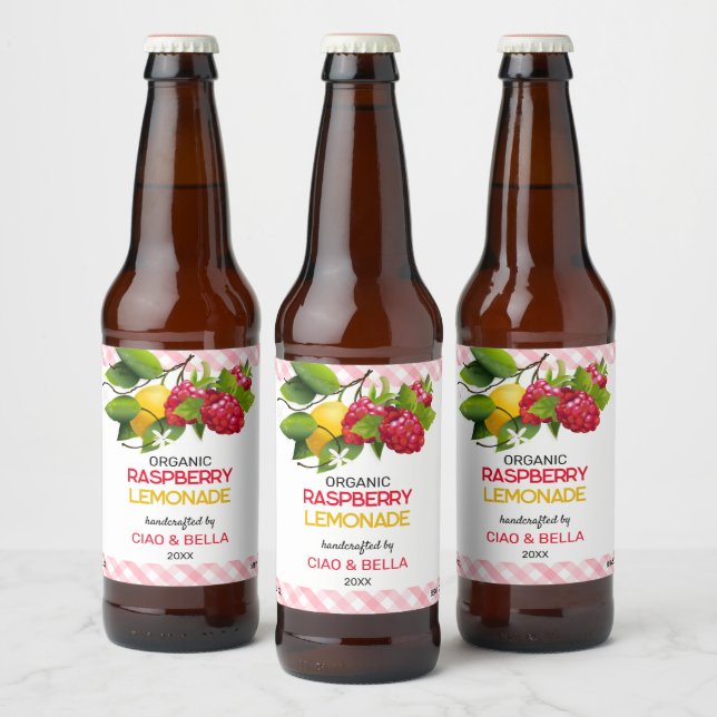Etiqueta Para Botella De Cerveza Red Raspberry Lemonade (Botellas)