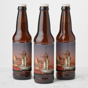 Etiqueta Para Botella De Cerveza Red Sky para el lanzamiento del transbordador espa