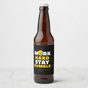Etiqueta Para Botella De Cerveza Regalo Apicultor Abeja Trabaja Duro Permanece Bu