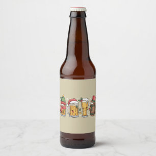 Etiqueta Para Botella De Cerveza Regalo de Amante de Cerveza de Navidad Espíritu de