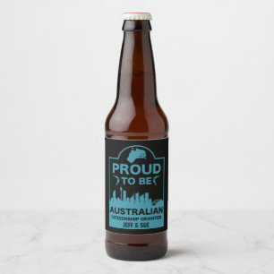 Etiqueta Para Botella De Cerveza Regalo de ciudadanía australiana