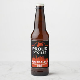 Etiqueta Para Botella De Cerveza Regalo de ciudadanía australiana