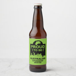 Etiqueta Para Botella De Cerveza Regalo de ciudadanía australiana