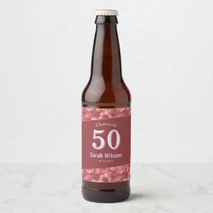 Etiqueta Para Botella De Cerveza Regalo de cumpleaños cuarenta flores de Anémonas r