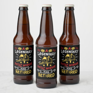 Etiqueta Para Botella De Cerveza Regalo de jubilación de trabajador postal retirado