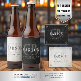 Etiqueta Para Botella De Cerveza Regalos de personalizable Groomsmen