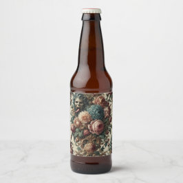 Etiqueta Para Botella De Cerveza Rehapsody - Almohada floral gótica