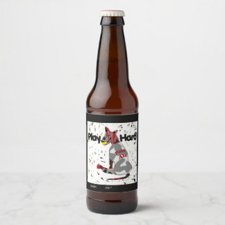 Etiqueta Para Botella De Cerveza Reproducir duro, nombre y estilo