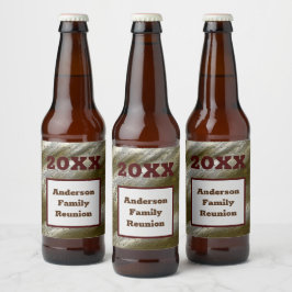 Etiqueta Para Botella De Cerveza Resumen Keepsake de la banda de silencio de oro de