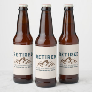 Etiqueta Para Botella De Cerveza Retirado Bajo Nuevo Funny De Gestión