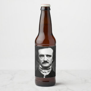 Etiqueta Para Botella De Cerveza Retrato de Edgar Allan Poe