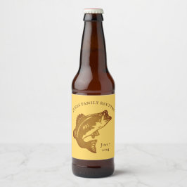 Etiqueta Para Botella De Cerveza Reunión de la familia Fish Fry