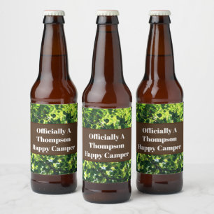 Etiqueta Para Botella De Cerveza Reunión Feliz Campamento Familiar Viaje de Camping