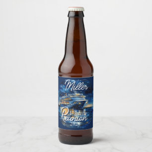 Etiqueta Para Botella De Cerveza Reunión personalizada de la familia de cruceros