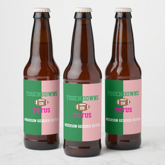 Etiqueta Para Botella De Cerveza Revelación de género o tutus (Botellas)