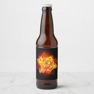 Etiqueta Para Botella De Cerveza Rosa de incendios en auge
