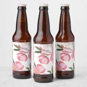 Etiqueta Para Botella De Cerveza Rosas Hermosas